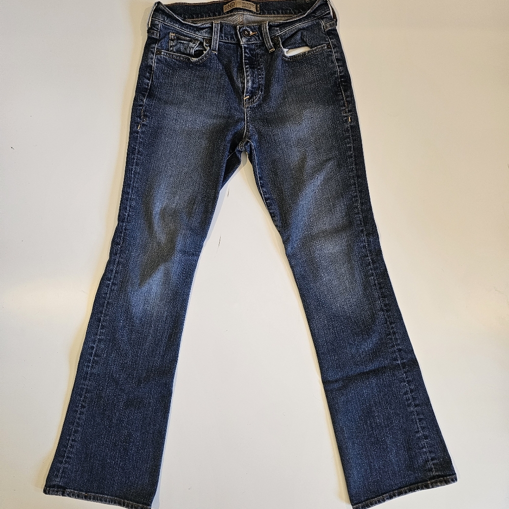 Old Navy Blue Jeans Just Below Waist Stretch Boot Cut size 8 vintage 2006